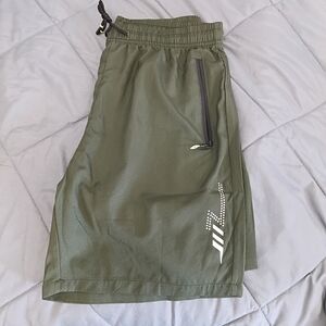 Men's Olive Green Active Shorts